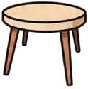 a wooden stool and a small table.jpg
